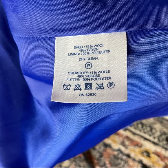 Lands’ End Misses Wool Blend Peacoat Size 4 Blue Wool Coat - Picture 8 of 8